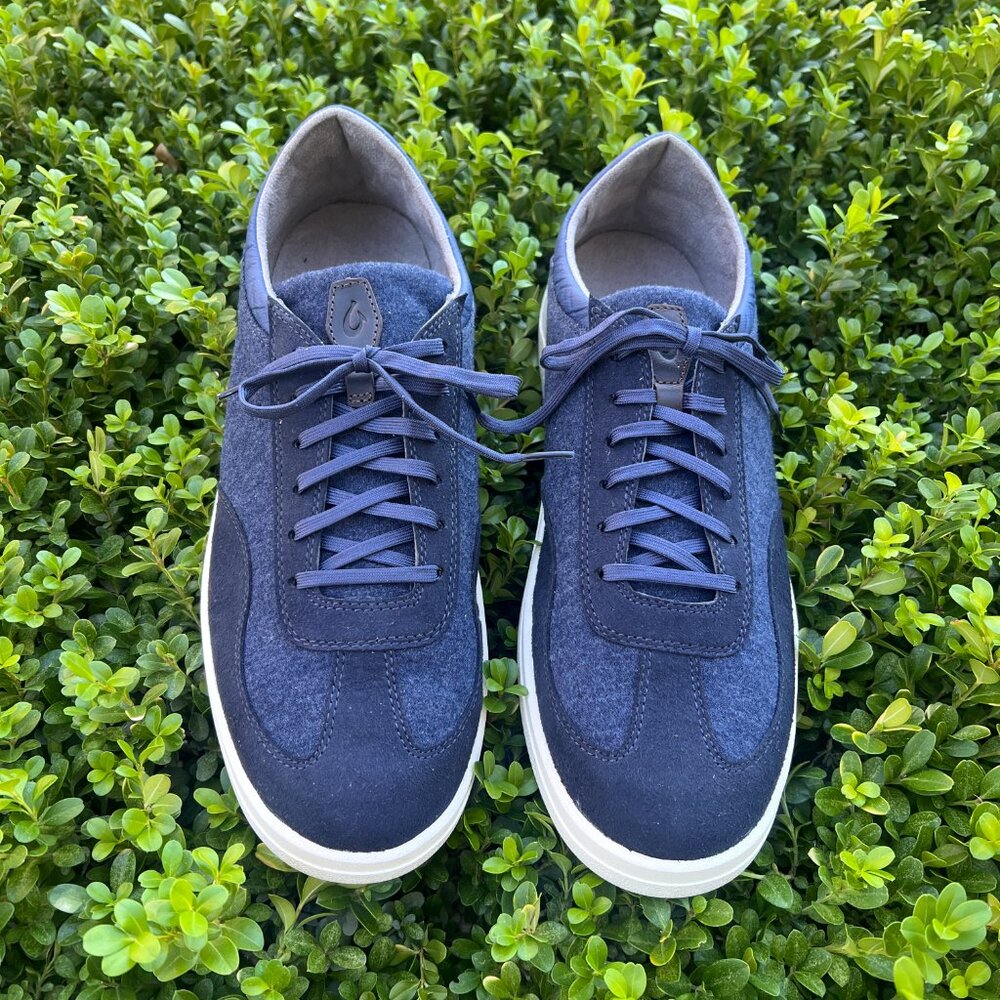 New - Olukai Puliki - Mens Blue Depth Vintage Indigo Sneakers - Size 14 - Picture 2 of 8
